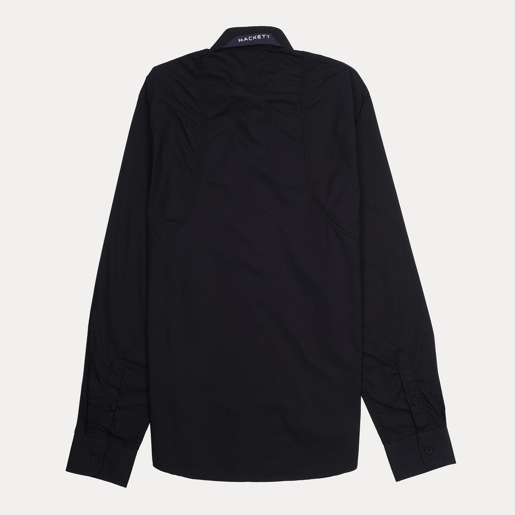 Hackett Aston Martin AMR Long Sleeve Shirt in Midnight Obsidian