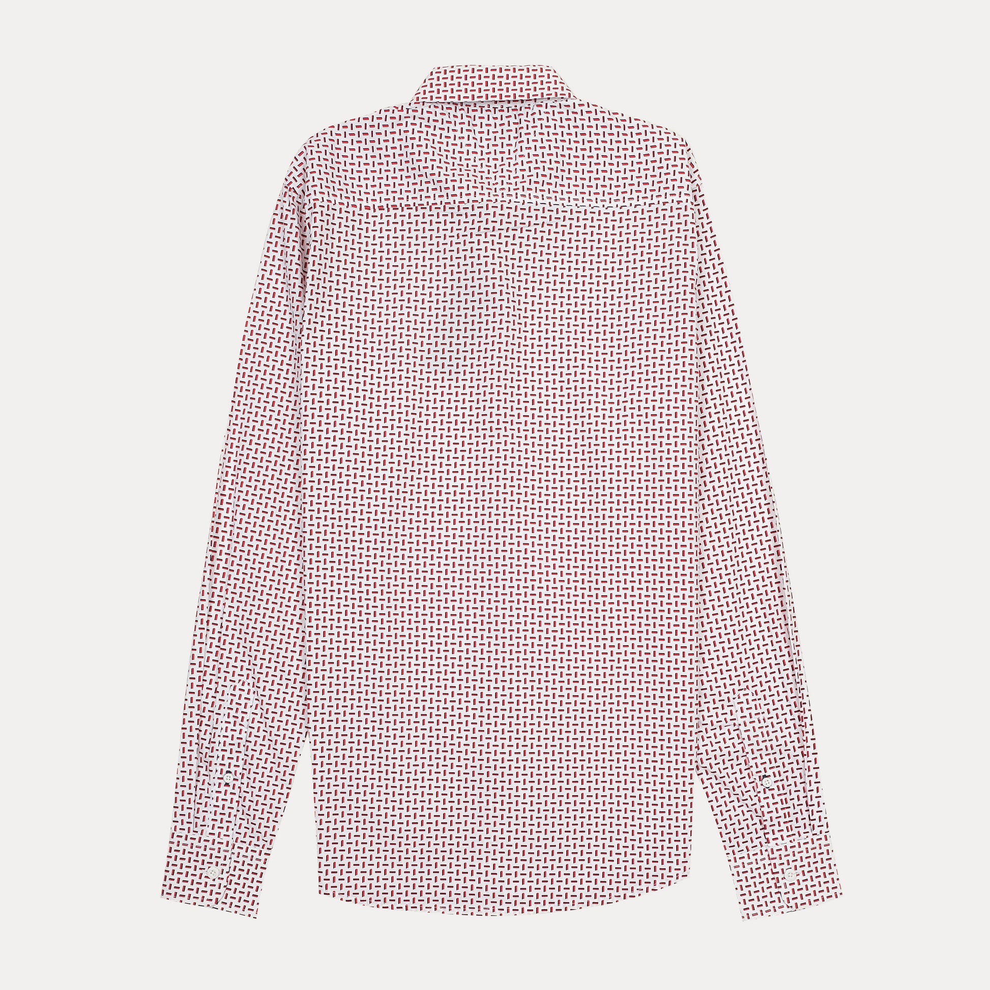TOMMY HILFIGER Crimson Mosaic Modern Fit Long Sleeve Button-Up Shirt
