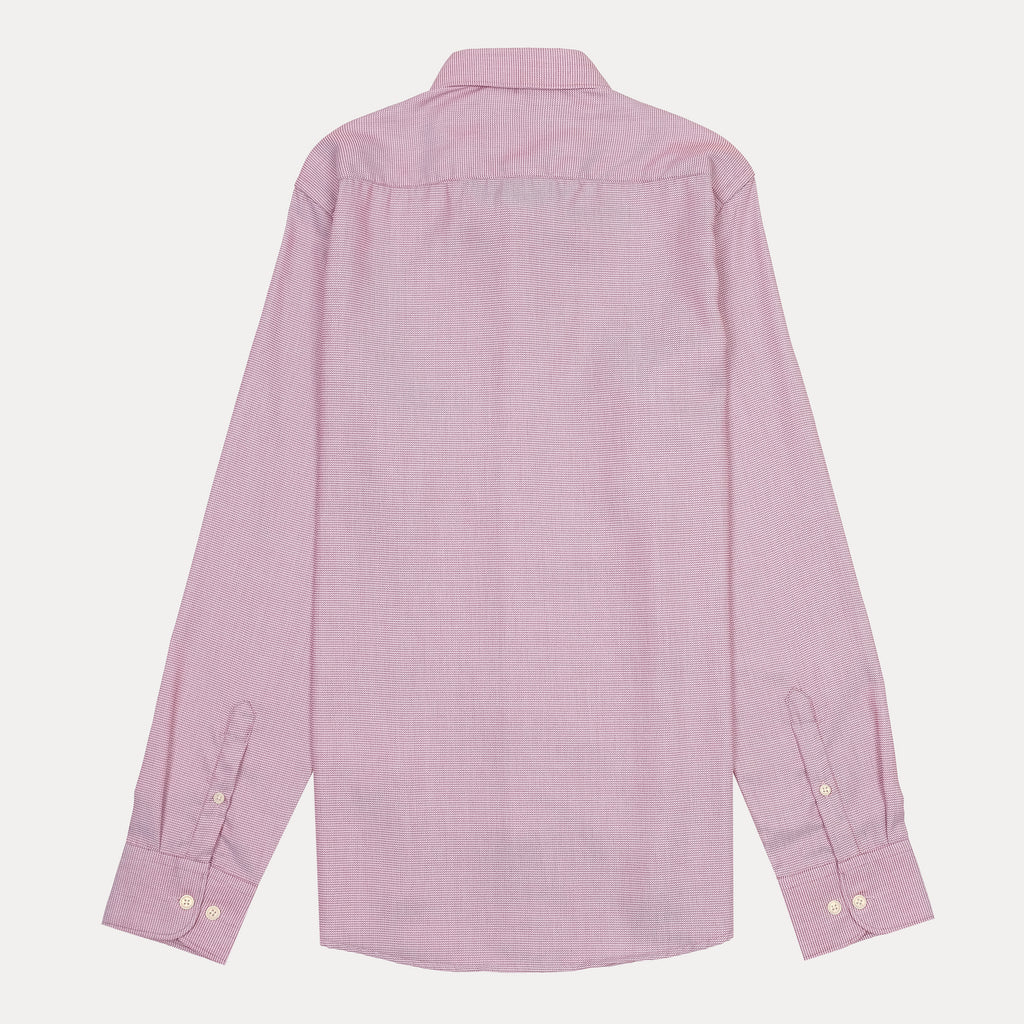 HACKETT Charming Raspberry Textured Slim Fit Shirt