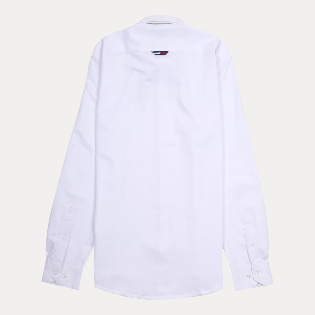 TOMMY JEANS Crisp Cotton Classic White Button-Up Shirt