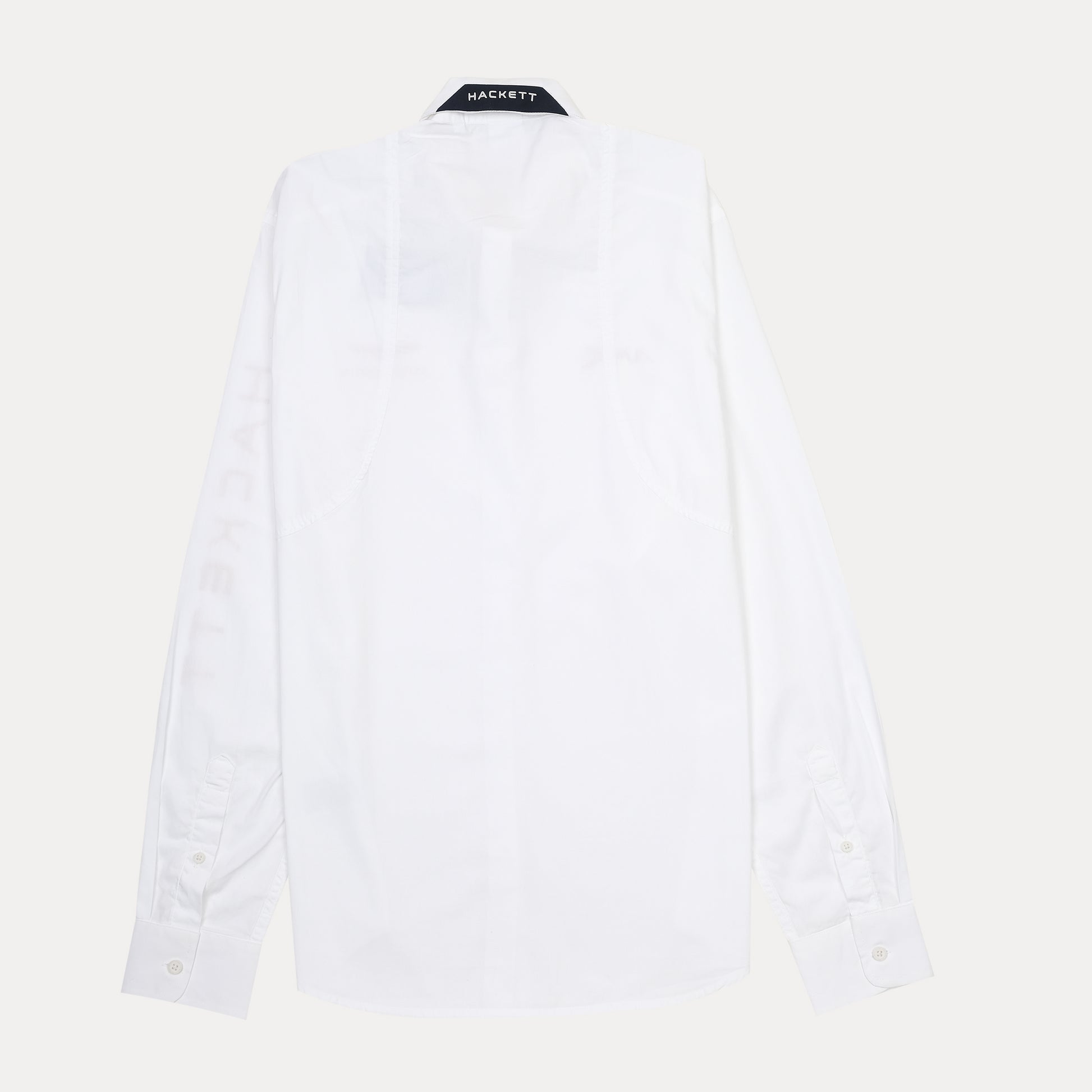 HACKETT Elegant White Cotton Shirt with Aston Martin Accents