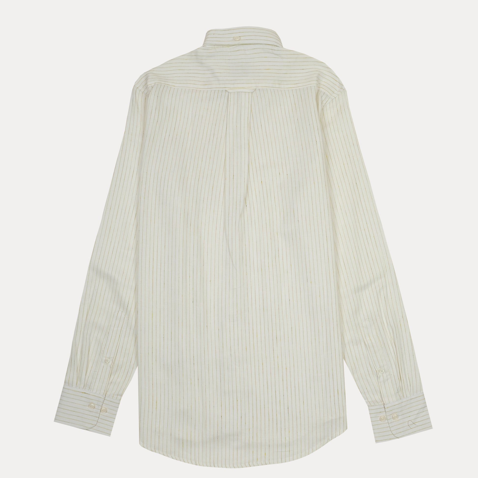 [M��lange Slub Linen] GANT Melange Striped Elegance Shirt in Creamy Whisper