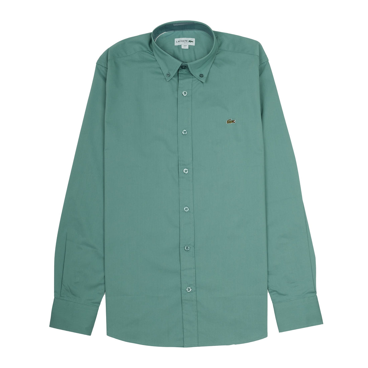Lacoste Slim Fit Elegant Teal Button-Up Shirt