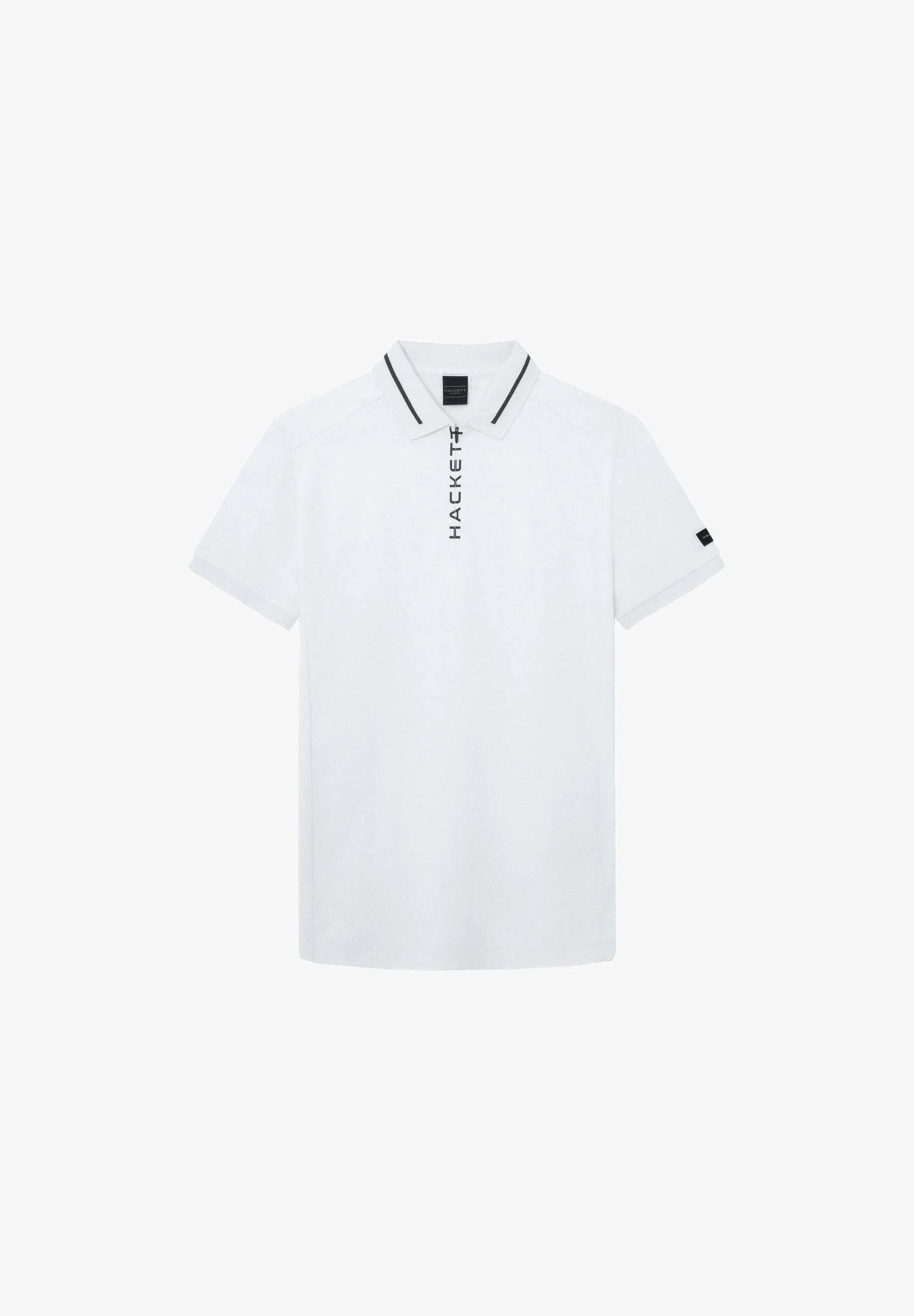 HACKETT Ethereal Snow Luxe Fit Short Sleeve Piqué Polo Shirt
