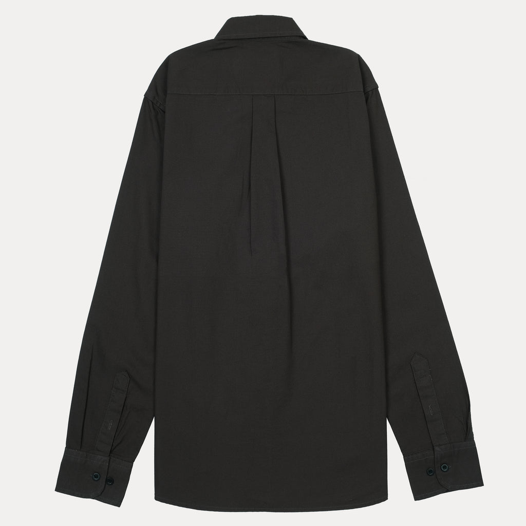 Lacoste Elegant Charcoal Cotton Button-Up Shirt