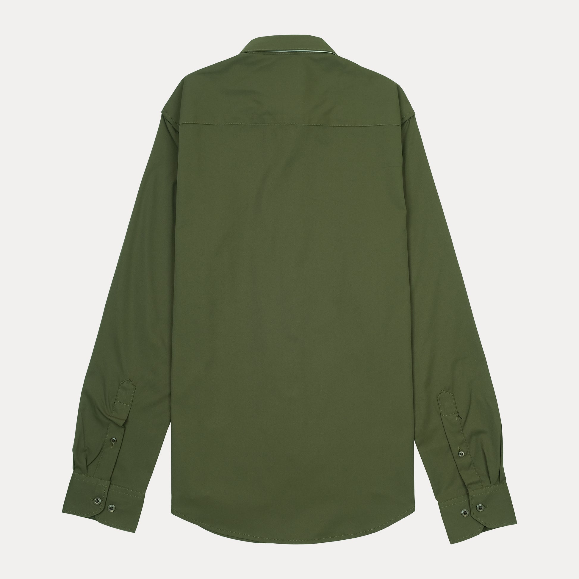 Armani Exchange Elegant Olive Green Button-Up Shirt