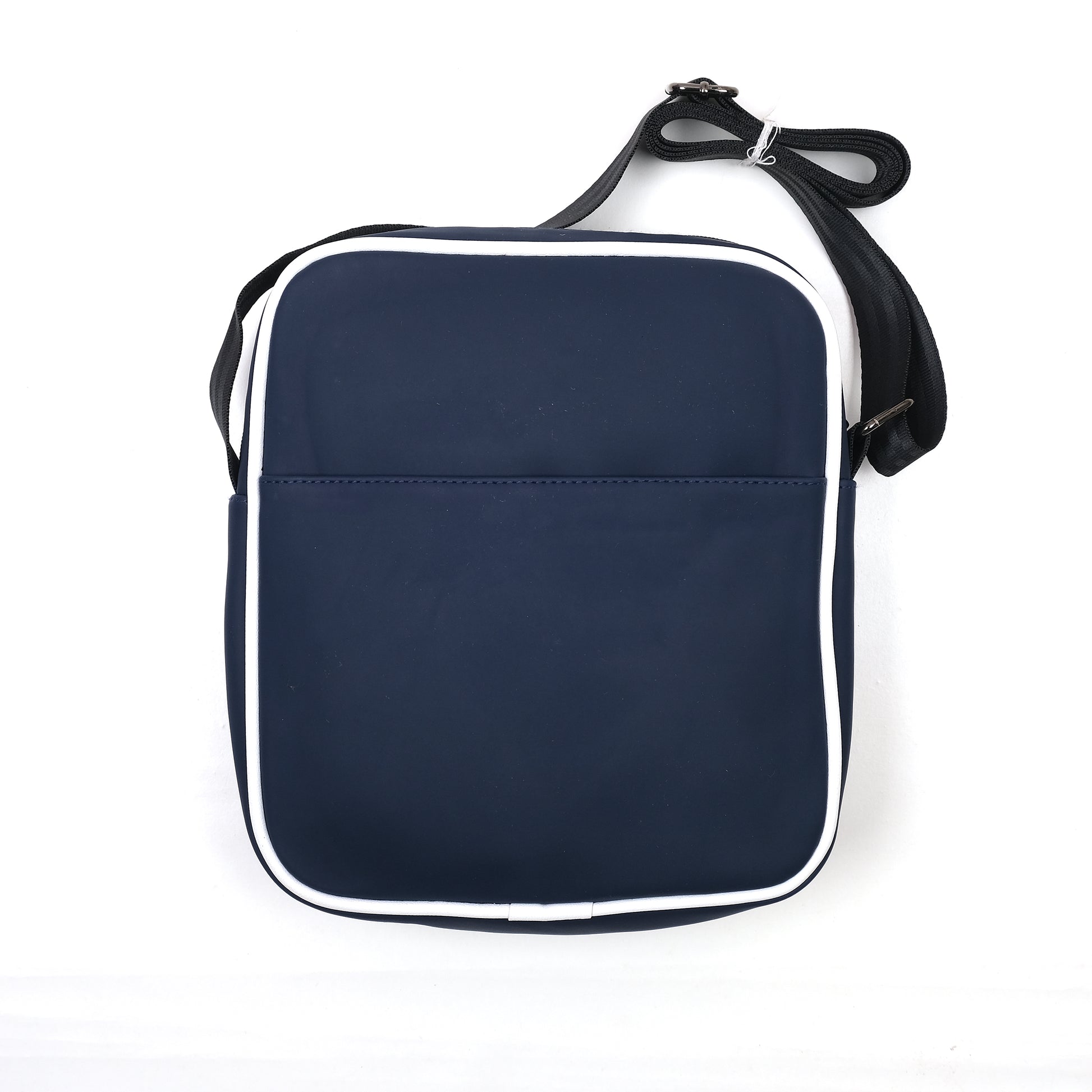 TOMMY HILFIGER Sleek Navy Messenger Bag with Bold Stripes