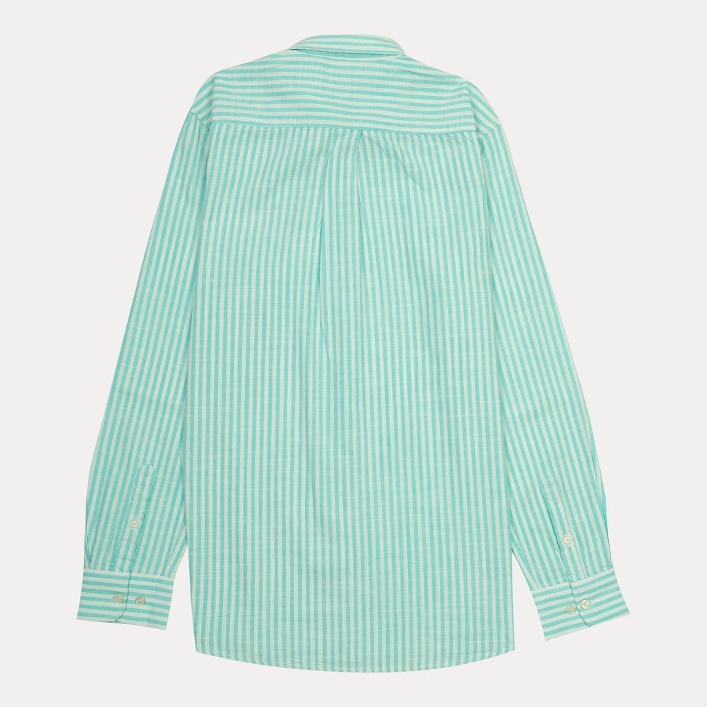 Lacoste Slim Fit Striped Delight Shirt in Aqua Breeze
