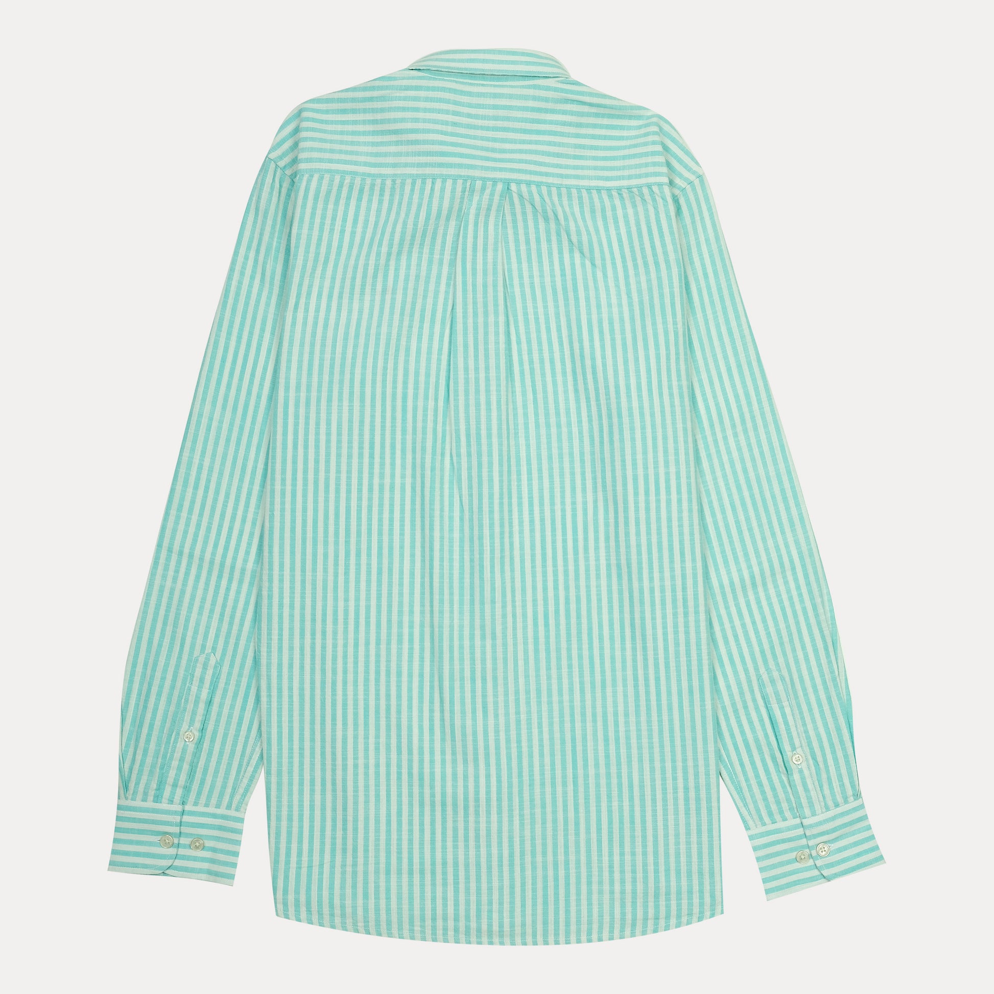 Lacoste Slim Fit Striped Delight Shirt in Aqua Breeze
