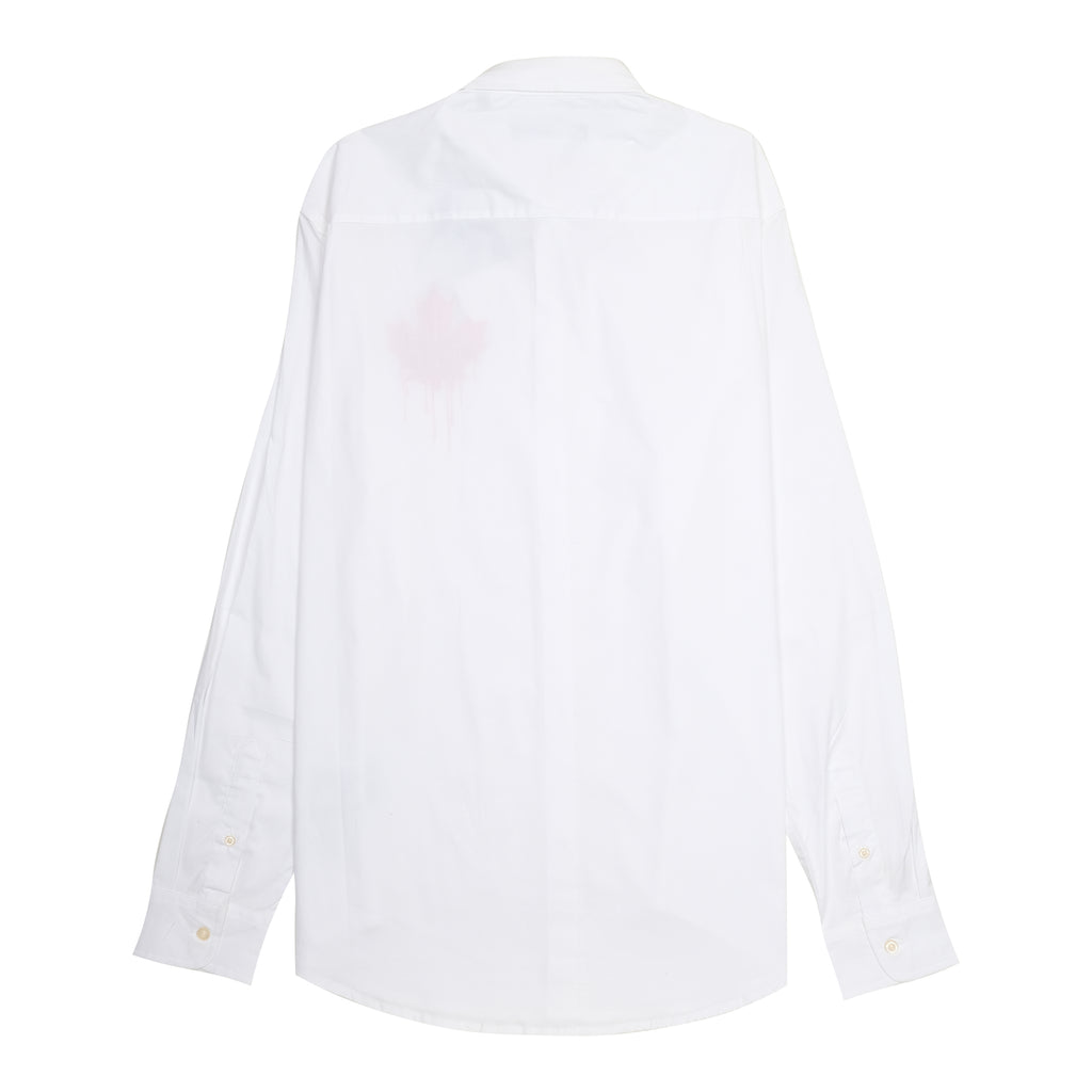 DSQUARED2 Crisp White Maple Drip Shirt