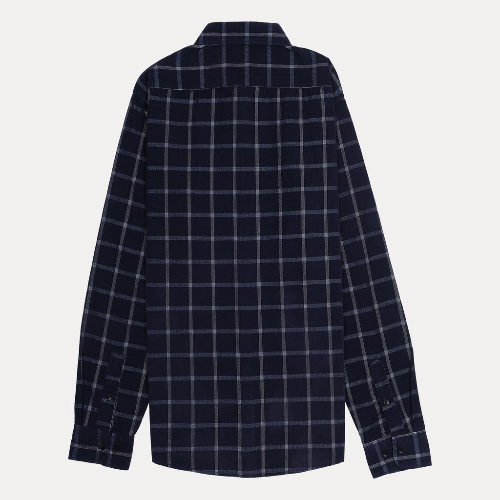 Calvin Klein Cozy Checkered Flannel Shirt in Midnight Plaid