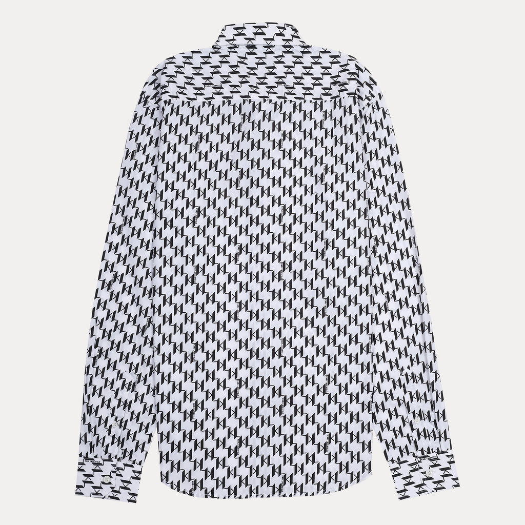Karl Lagerfeld Chic Monochrome Patterned Shirt