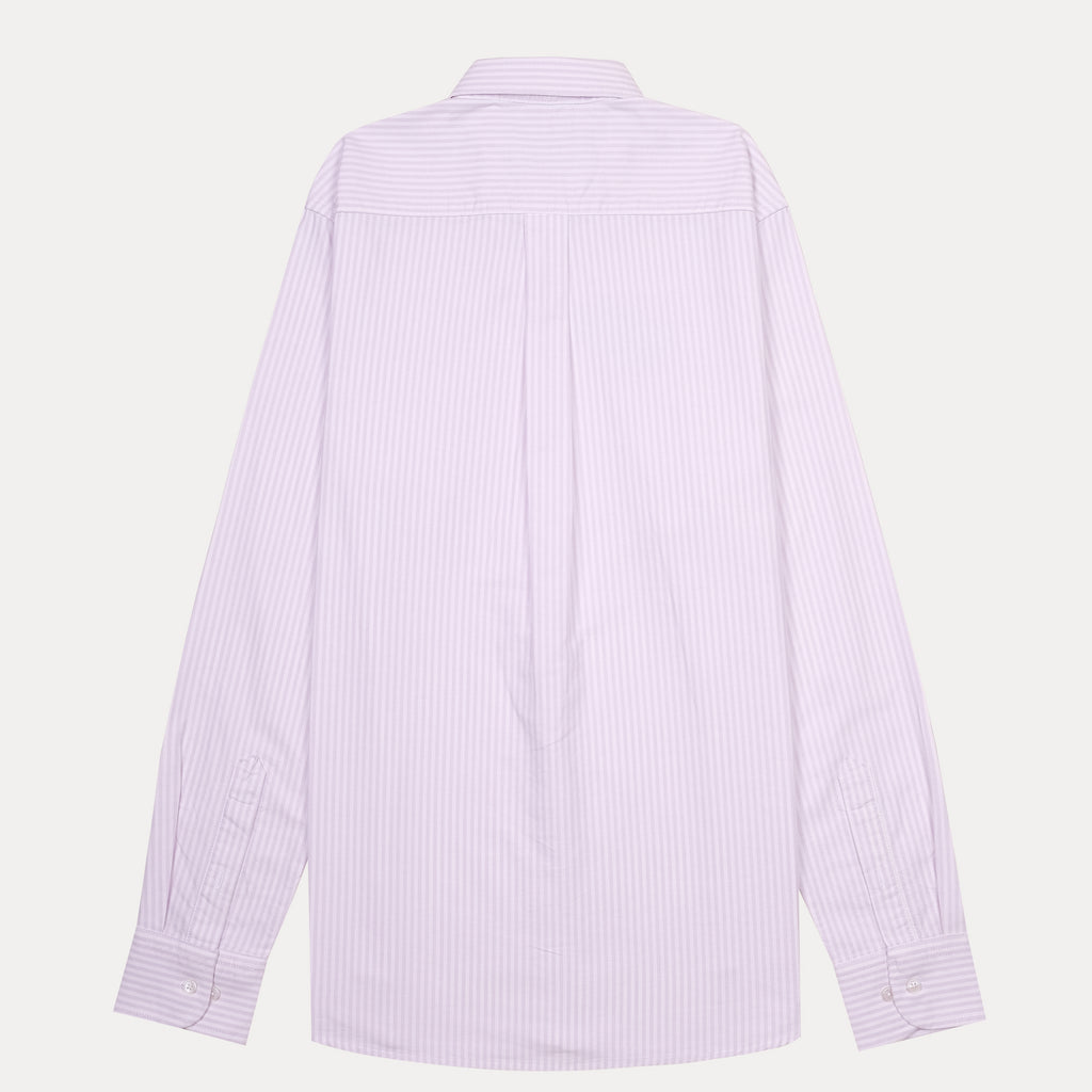 Lacoste Elegant Lilac Striped Button-Up Shirt