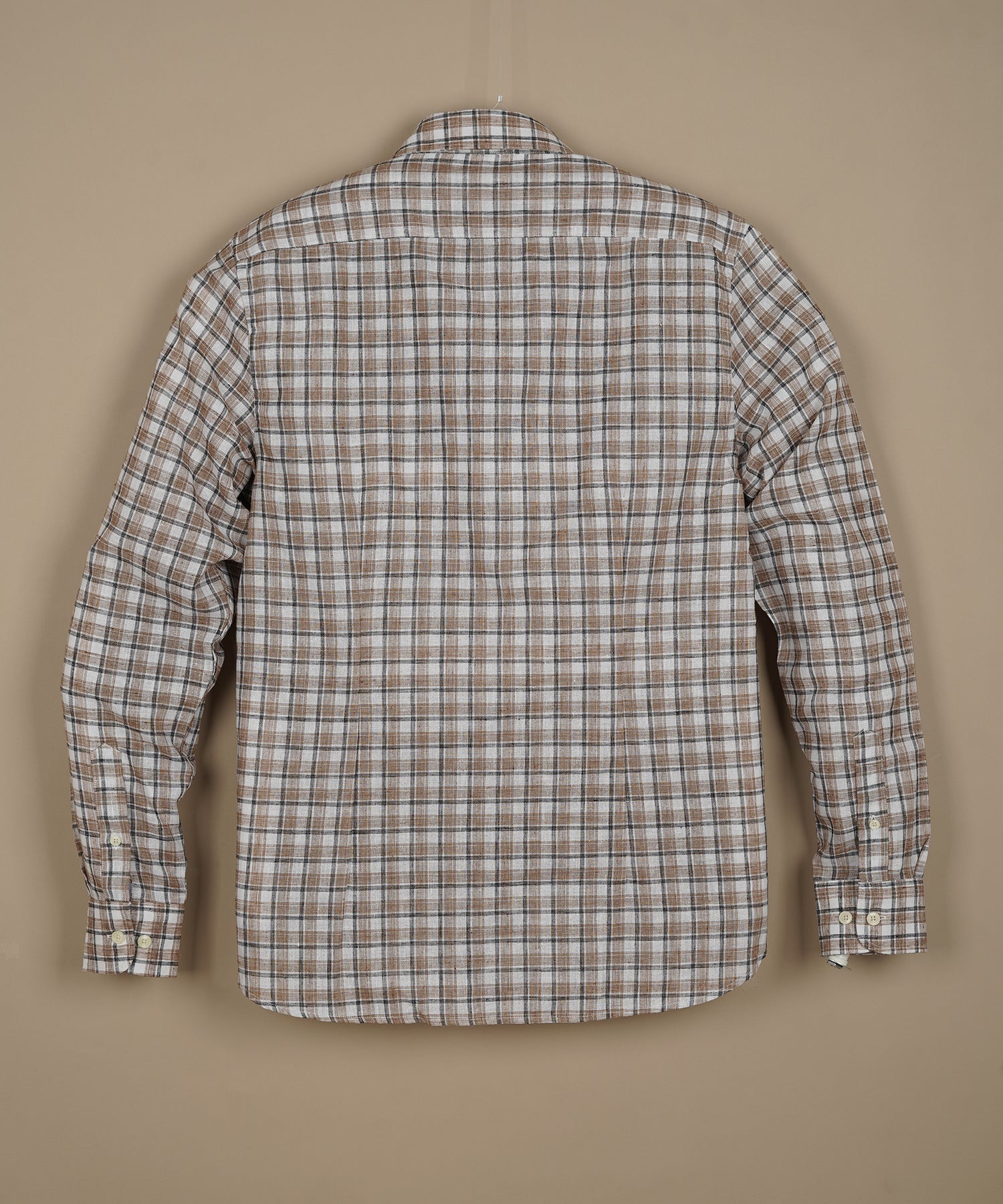 HACKETT Opulent Cocoa Tailored Fit Long Sleeve Check Shirt