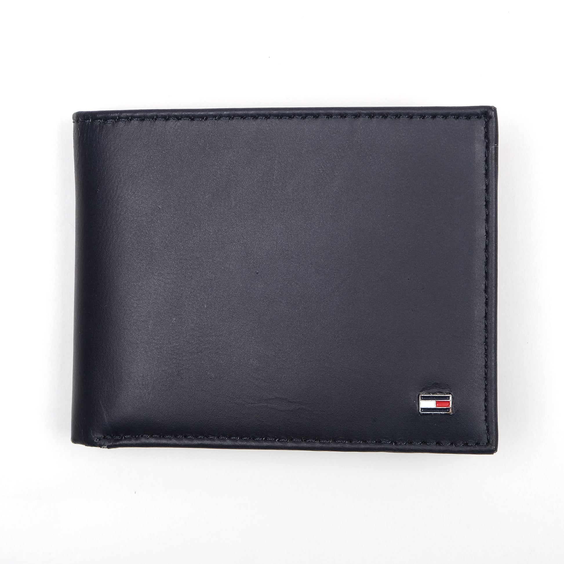 TOMMY HILFIGER Sleek Midnight Blue Leather Wallet