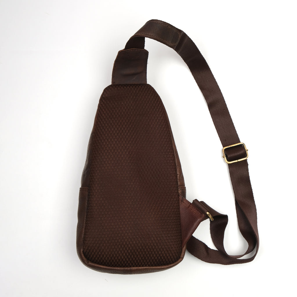 COACH Luxurious Chocolate Brown Leather Sling Bag