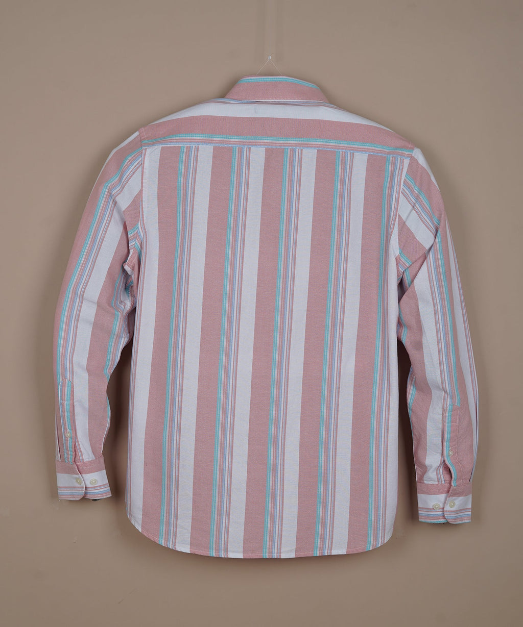 TOMMY HILFIGER Radiant Coral Tailored Fit Long Sleeve Button-Up Shirt