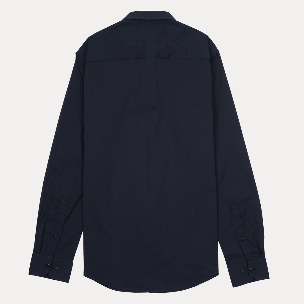 Armani Exchange Elegant Midnight Blue Button-Up Shirt