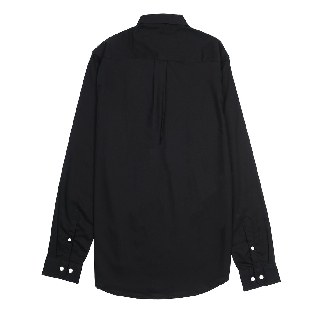 Lacoste Elegant Black Button-Up Shirt with Golden Emblem