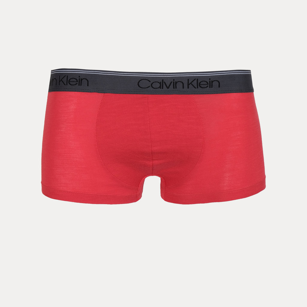 Calvin Klein Luxurious Tranquil Trunks in Serene Green, Bold Black & Radiant Red