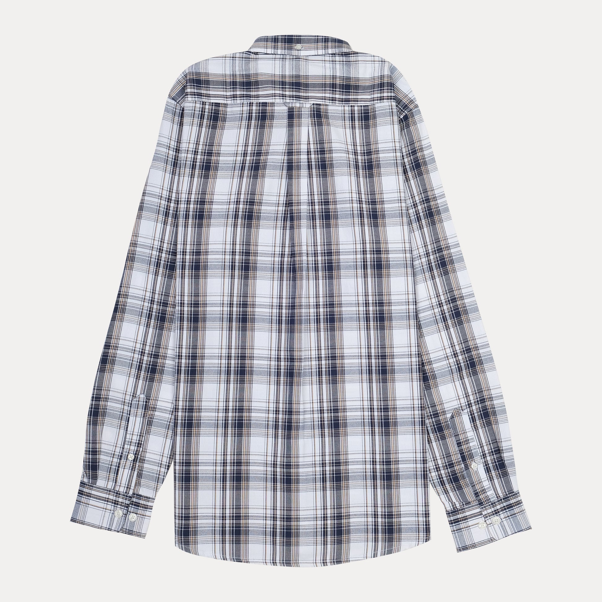 GANT Timeless Tartan Button-Up Shirt in Nautical Navy & Cloud White