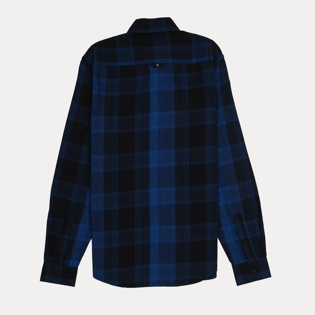 CALVIN KLEIN Oceanic Indigo Tailored Fit Long Sleeve Button-Up Shirt