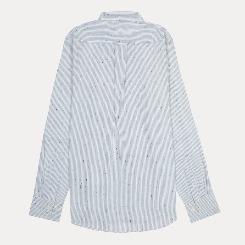 [M��lange Slub Linen] GANT Melange Striped Elegance Shirt in Soft Sky