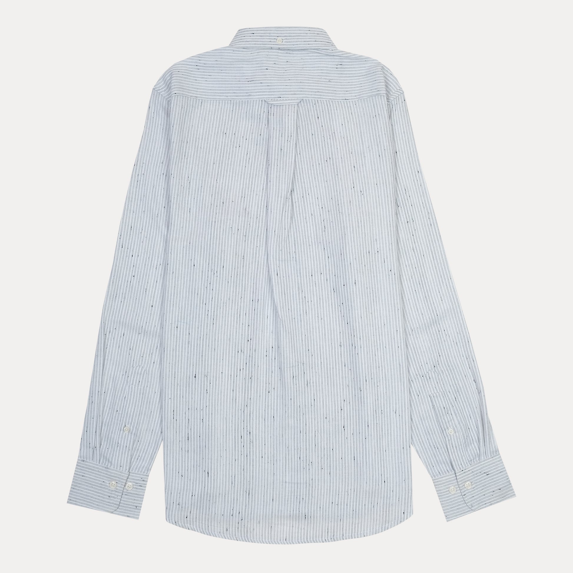 [M��lange Slub Linen] GANT Melange Striped Elegance Shirt in Soft Sky