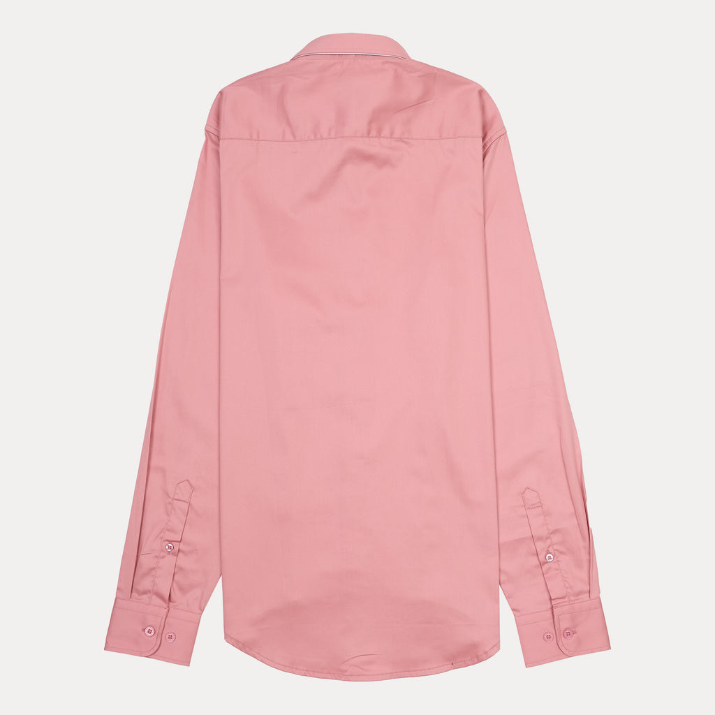 ARMANI EXCHANGE Men's Pink Long Sleeve Button-Up Shirt with Eagle Logo
