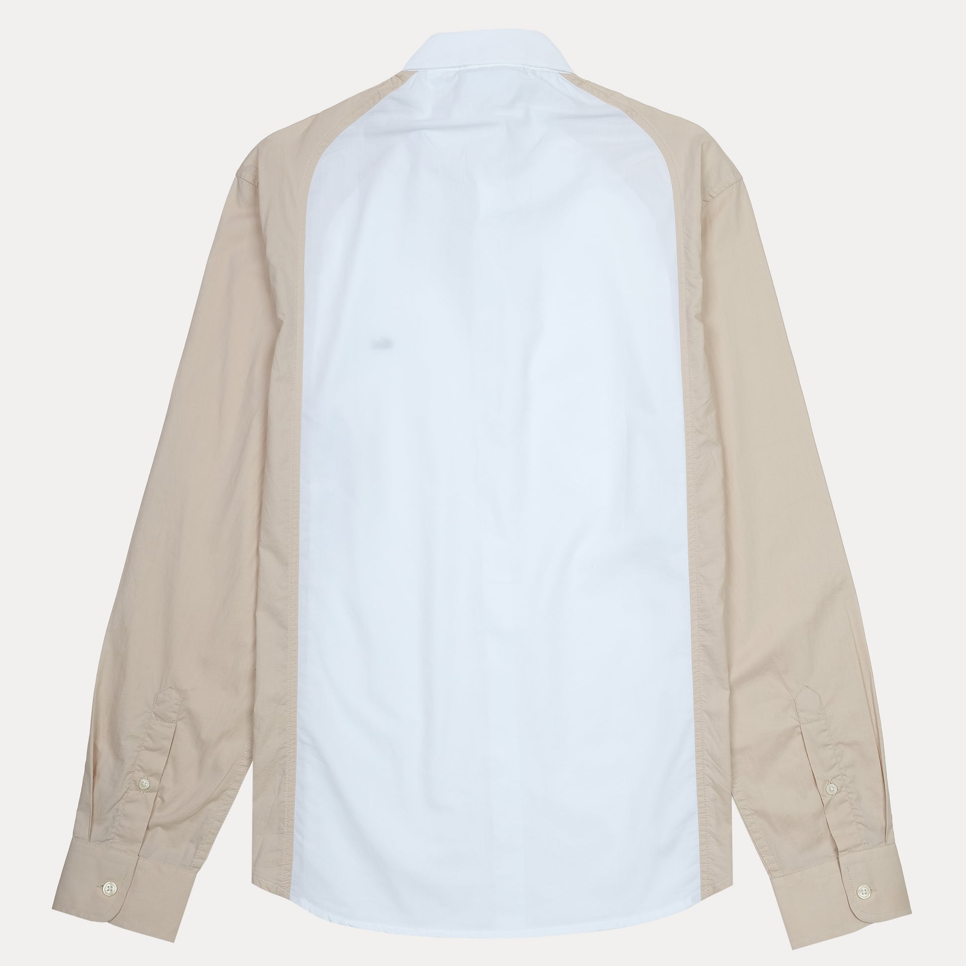 Lacoste Slim Fit Chic Cream & Cloud White Button-Up Shirt