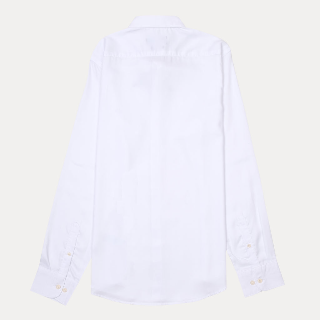 HACKETT London Crisp Cotton Slim Fit Shirt in Pristine White