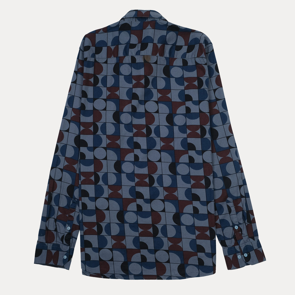 RARE RABBIT Geometric Print Long Sleeve Shirt