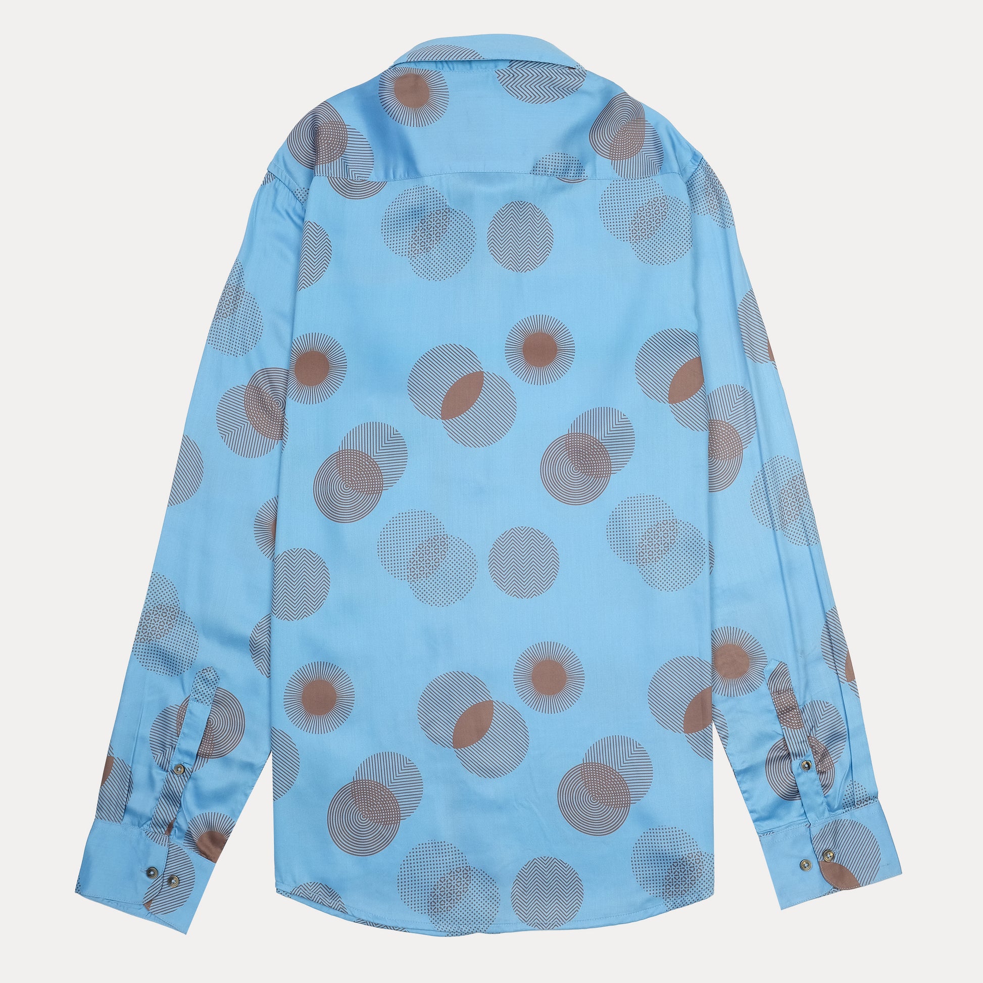 RARE RABBIT Whimsical Waves Long Sleeve Shirt in Sky Blue
