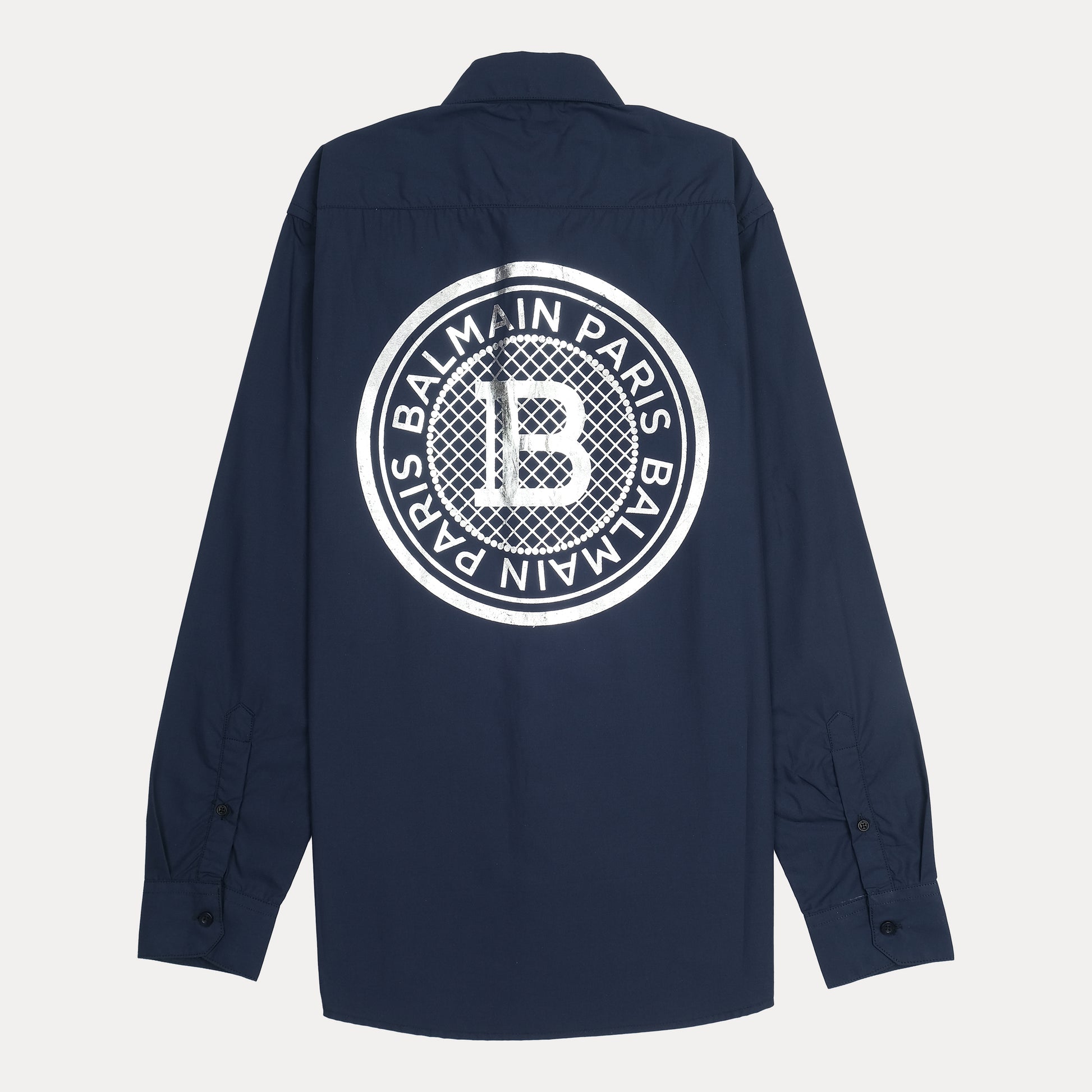 BALMAIN Opulent Azure Classic Fit Long Sleeve Shirt