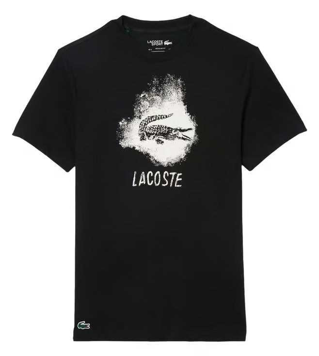 LACOSTE Midnight Noir Slim Fit Short Sleeve Graphic Tee