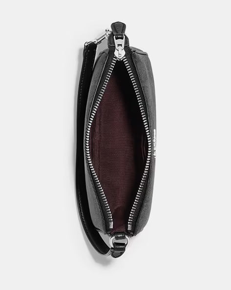 COACH Obsidian Mirage Chic Luxe Canvas & Leather Bag