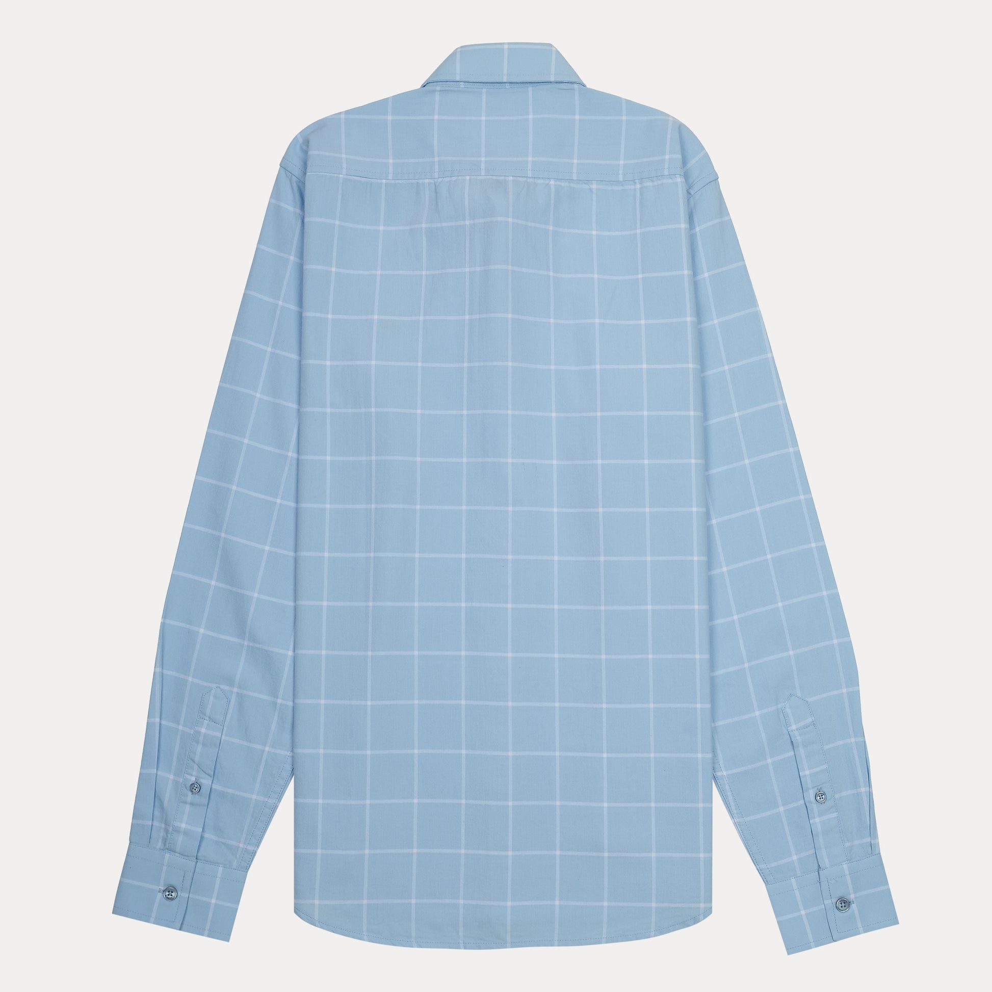 Lacoste Slim Fit Sky Blue Checkered Shirt