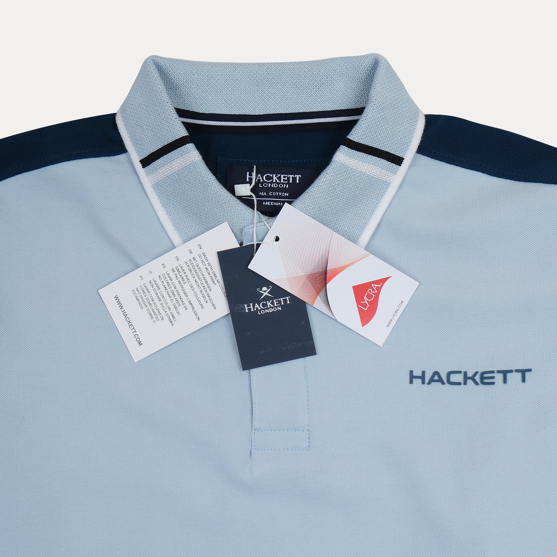 HACKETT Cotton Breeze Polo in Serene Sky