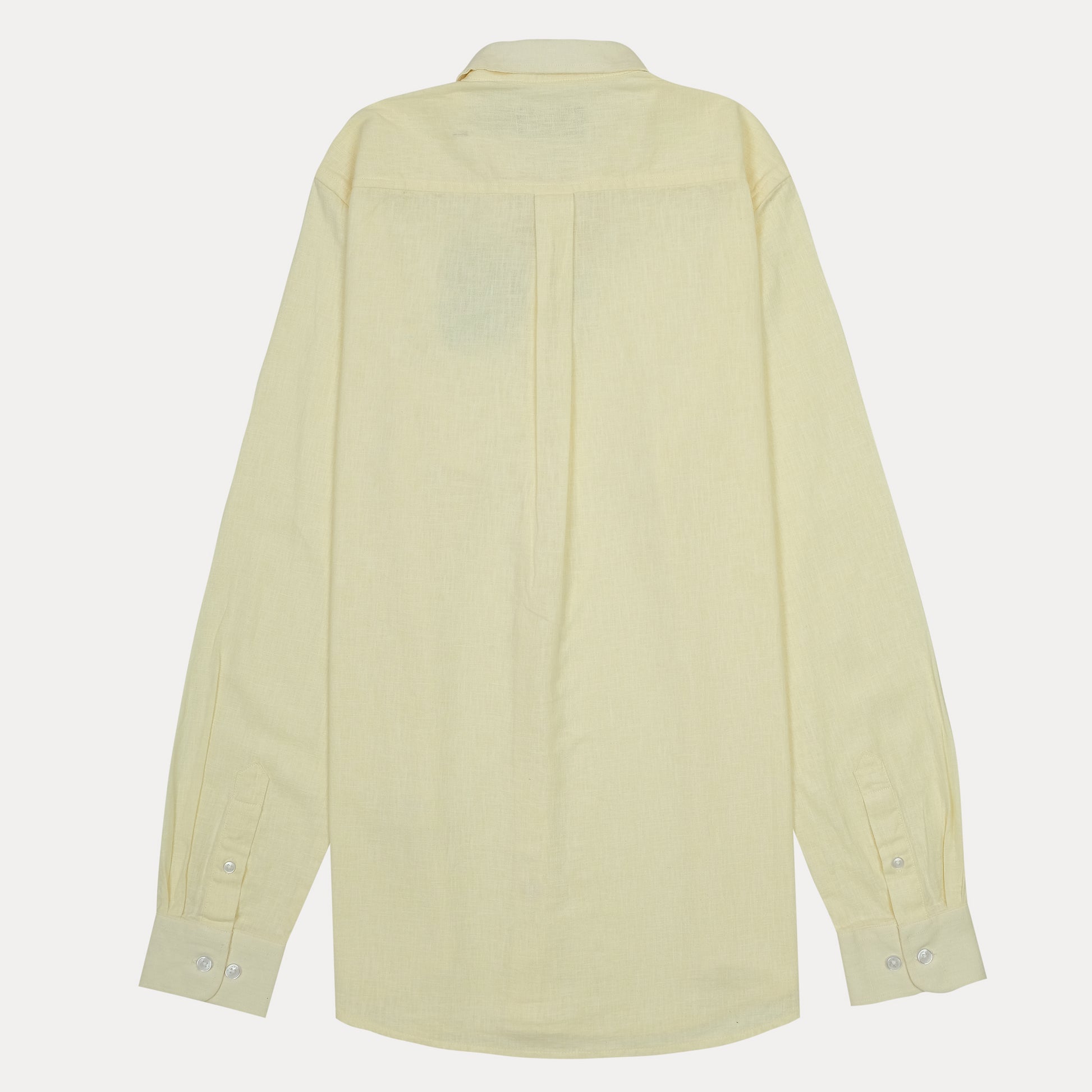 POLO RALPH LAUREN Classic Fit Linen Button-Up Shirt in Soft Yellow