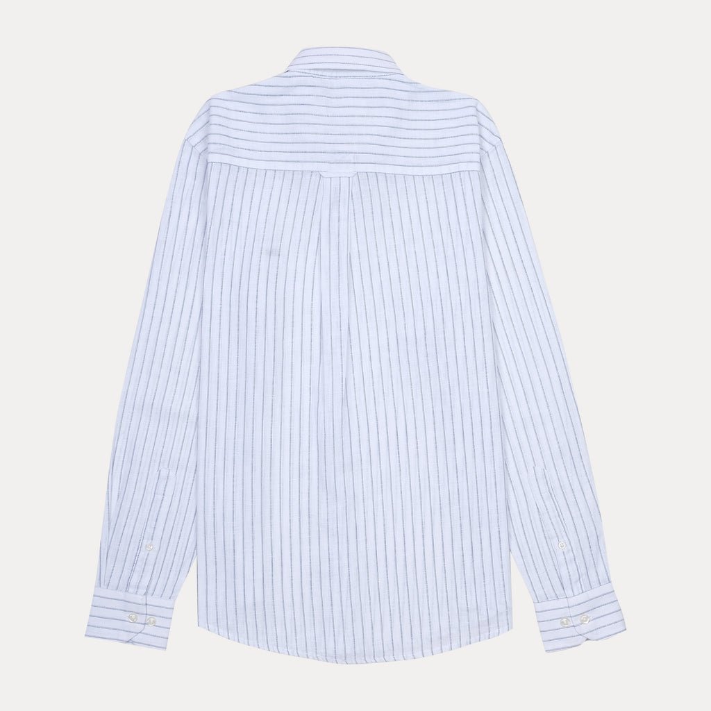 Lacoste Slim Fit Striped Elegance Shirt in Serene Sky