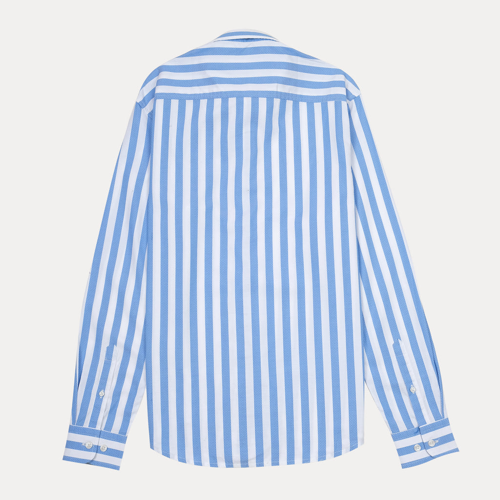 Tommy Hilfiger Organic Cotton Striped Shirt in Sky Blue Bliss