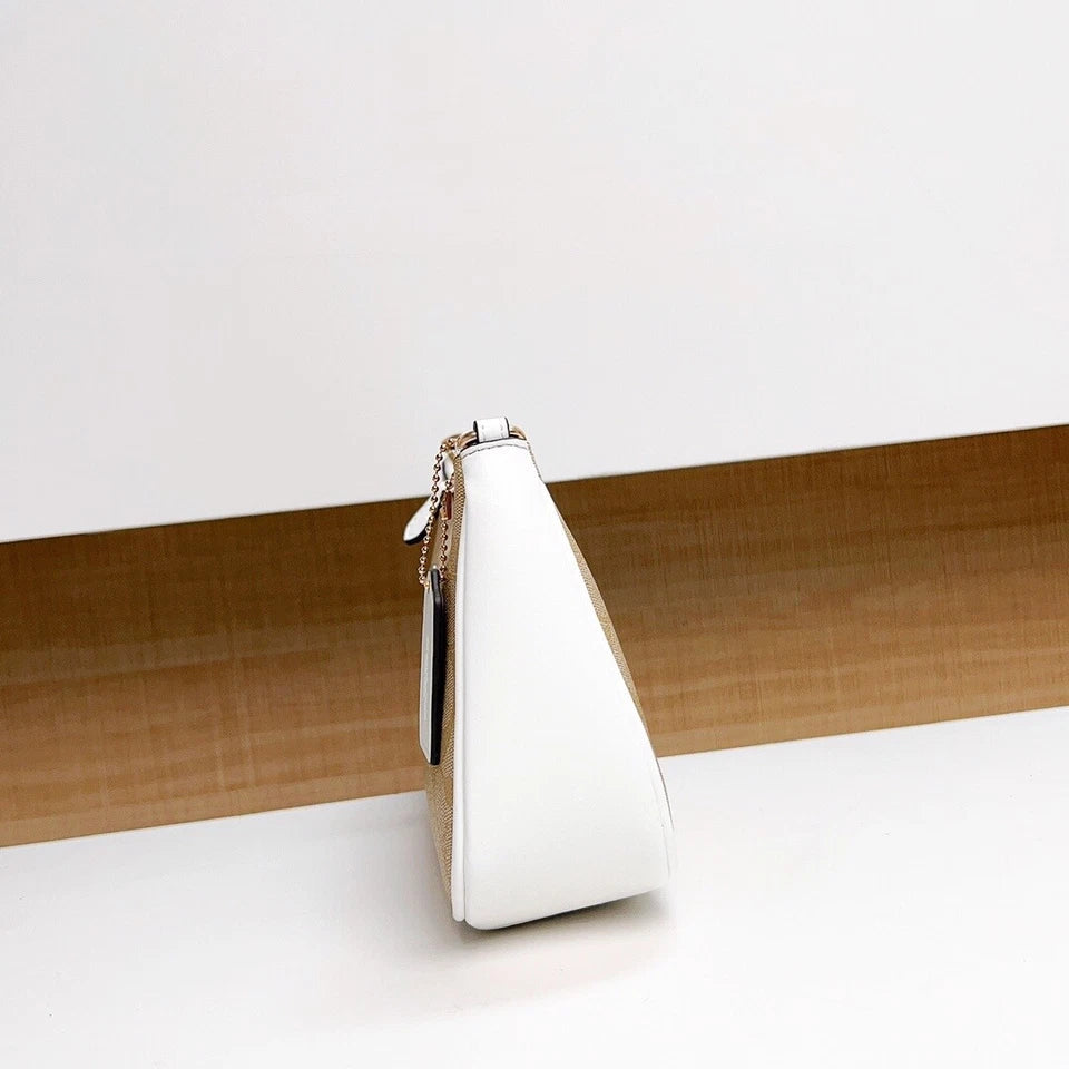 COACH Sunbeam Champagne Luxe Canvas Hobo Bag