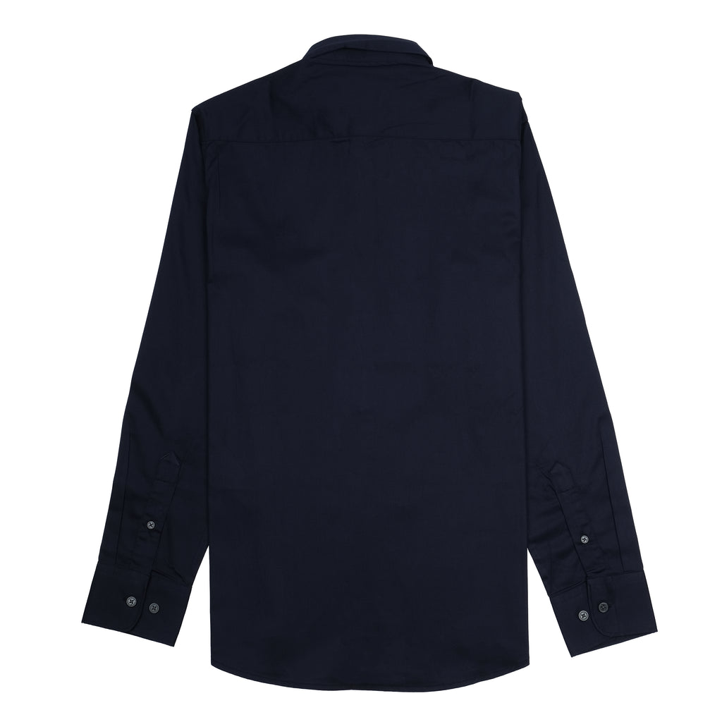 Armani Exchange Elegant Midnight Blue Button-Up Shirt