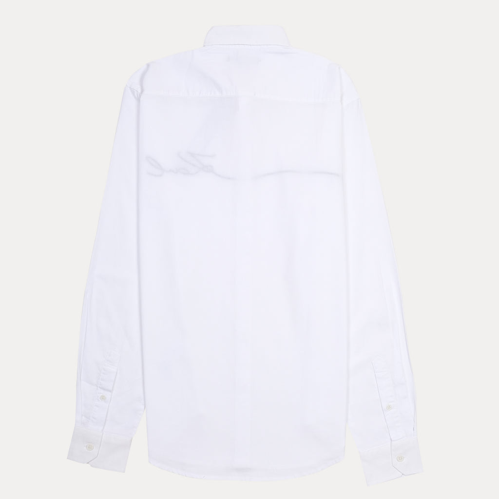 KARL LAGERFELD Elegant Whisper White Embroidered Shirt