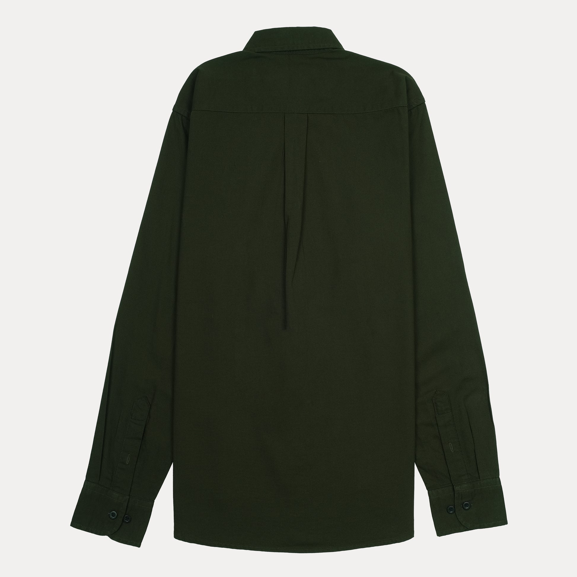 Lacoste Elegant Olive Green Regular Fit Shirt with Chic Embroidery