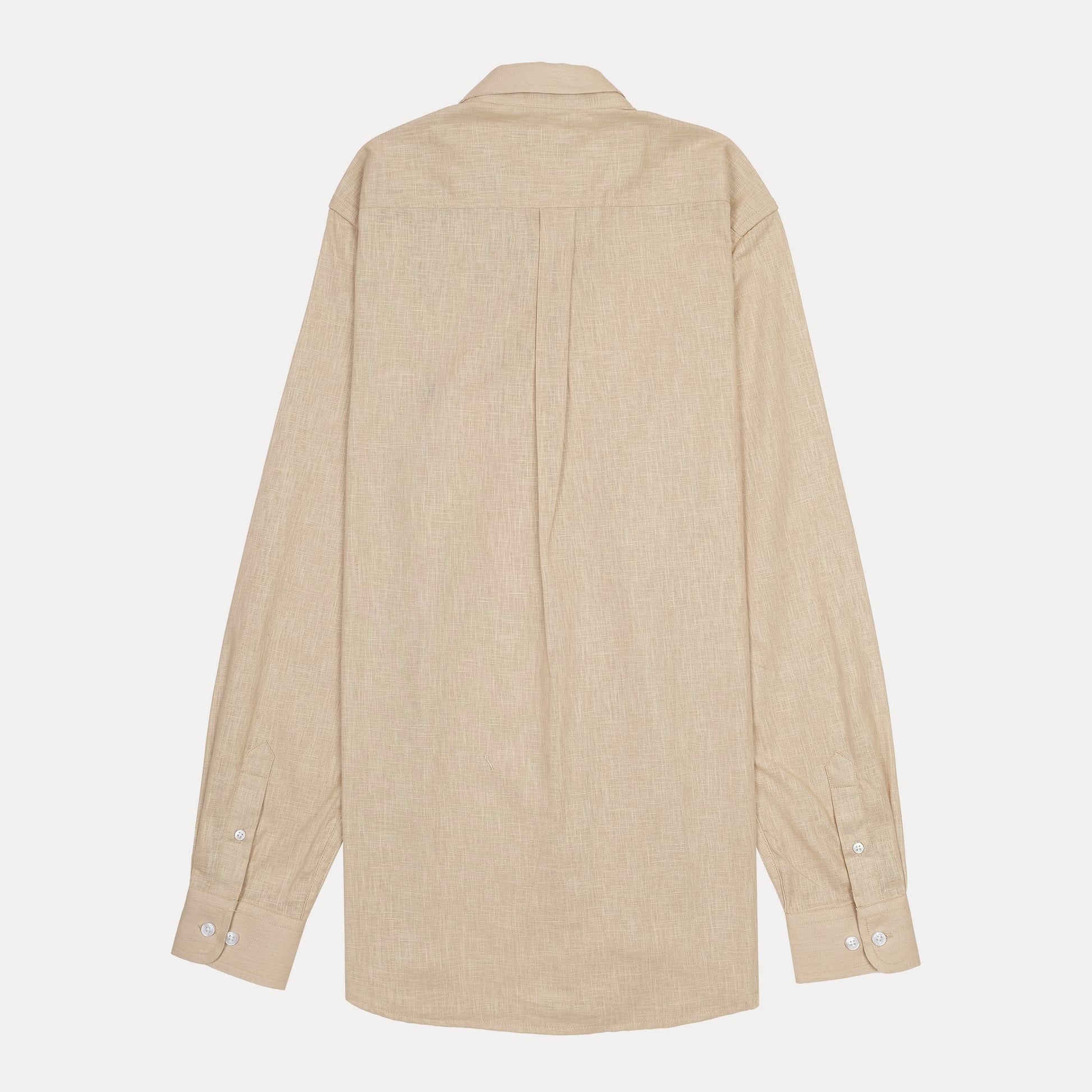 POLO RALPH LAUREN Linen Classic Fit Textured Button-Down Shirt in Beige