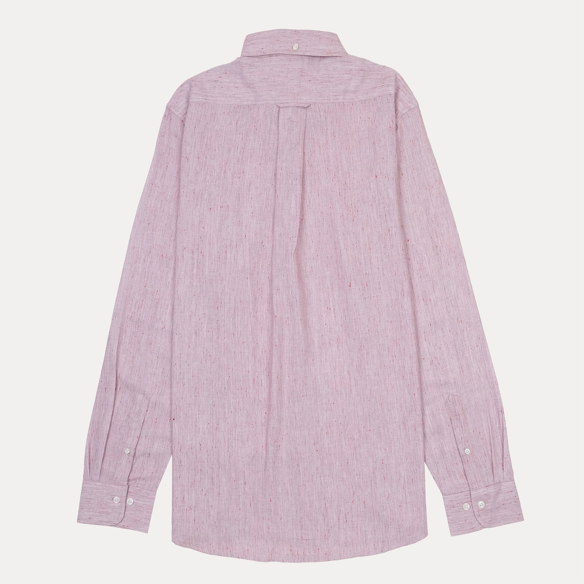[M��lange Slub Linen] GANT Melange Button-Up Shirt in Blush Whisper