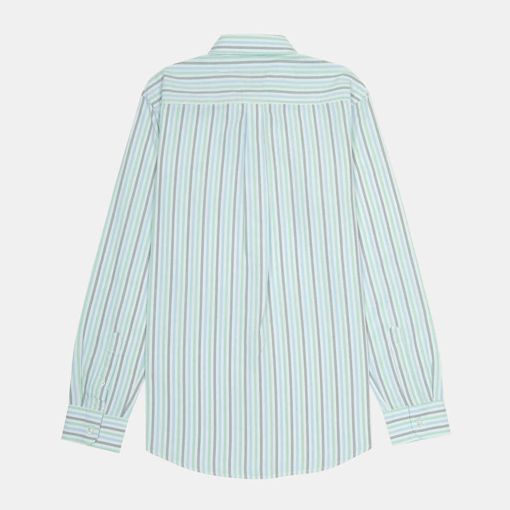 Polo Ralph Lauren Custom Fit Striped Shirt in Serene Aqua