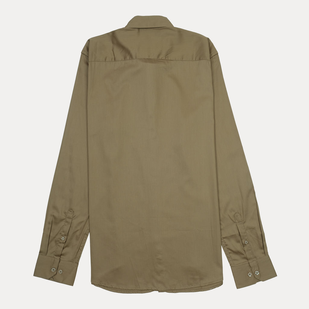 Calvin Klein Jeans Slim Fit Button-Up Shirt in Khaki