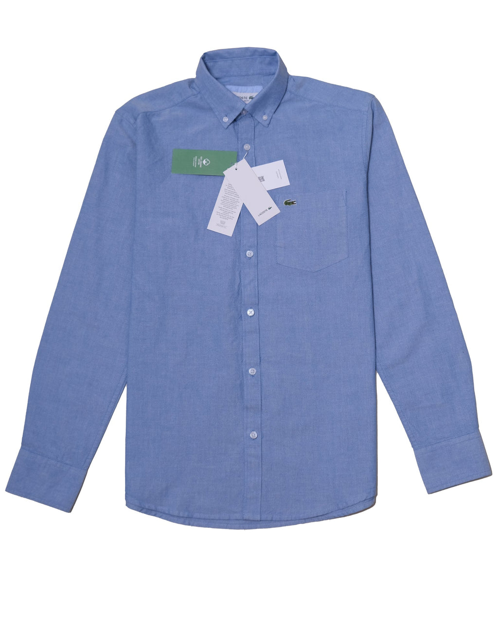 LACOSTE Serene Blue Classic Fit Button-Down Long Sleeve Shirt